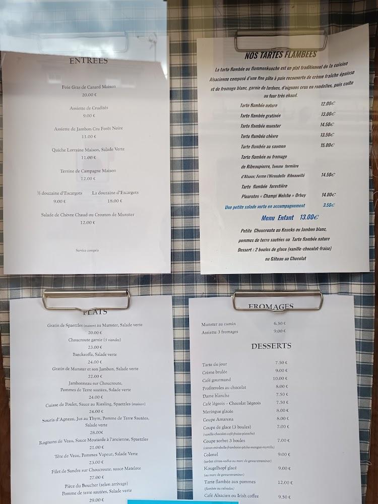 Restaurant le Kaysersberg - Menu Image 1